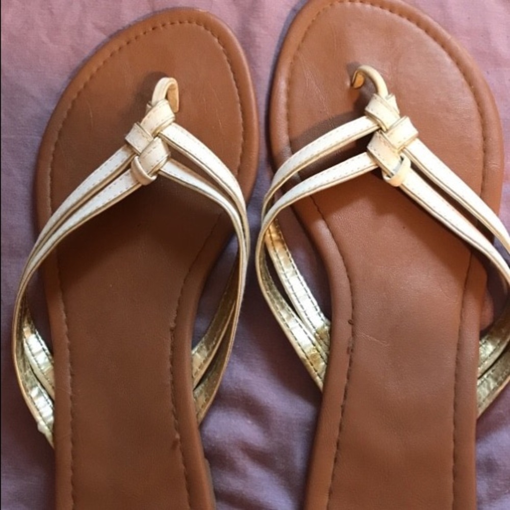 White sandals